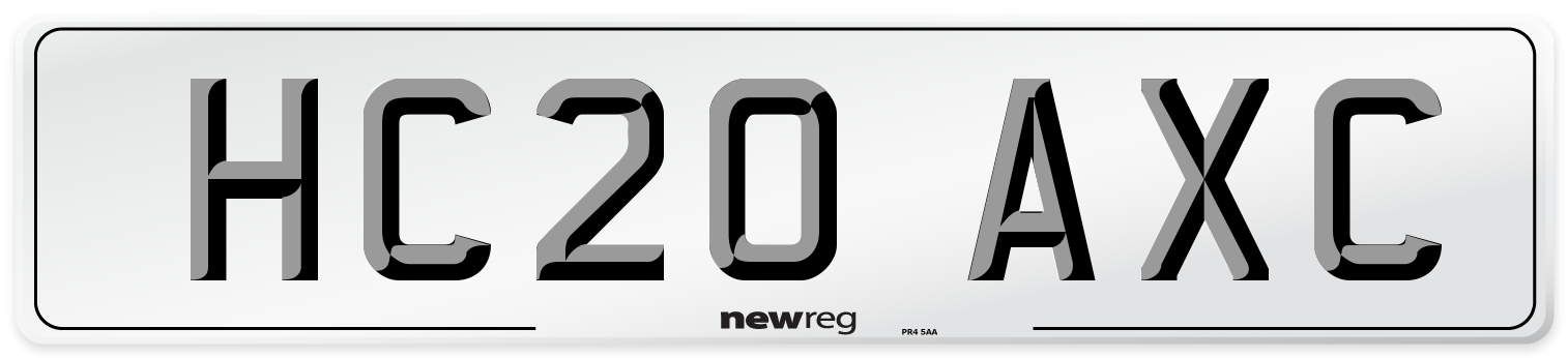 HC20 AXC Number Plate from New Reg